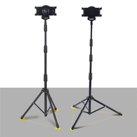 JY306V8 Tablet Tripod Stand Height Adjustable Stand Holder 360-degree Rotating Mount Stand for 7''-10.5'' Tablets and Phones