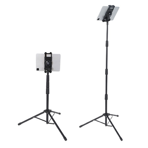 JY306V8 Tablet Tripod Stand for 4.7''-12.9'' Tablets and Phones Height Adjustable Stand Holder 360-degree Rotating Mount Stand