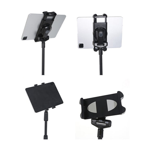 JY306V8 Tablet Tripod Stand for 4.7''-12.9'' Tablets and Phones Height Adjustable Stand Holder 360-degree Rotating Mount Stand