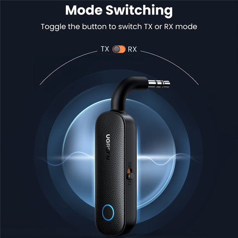 UGREEN 2-in-1 Bluetooth-compatible 5.0 Transmitter Receiver 3.5mm Stereo AUX Adapter for Earphones TV Car Audio
