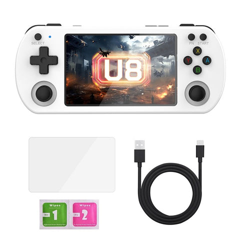 U8 Open Source Linux System 4.0 Inch IPS Screen Retro Handheld Game Console, 64GB Storage