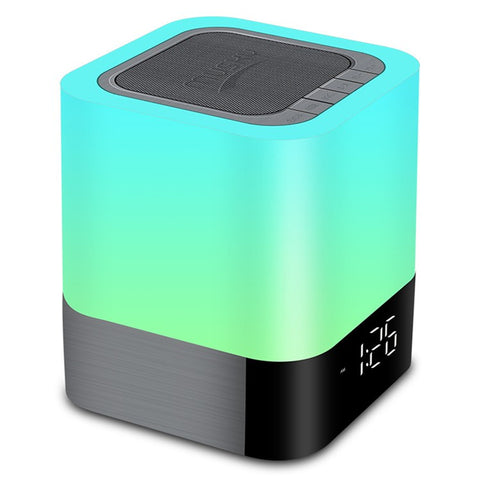 MUSKY DY28P 3 Level LED Lighting Bluetooth-Compatible Speaker Touch Control Night Light with Alarm Clock