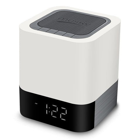 MUSKY DY28P 3 Level LED Lighting Bluetooth-Compatible Speaker Touch Control Night Light with Alarm Clock