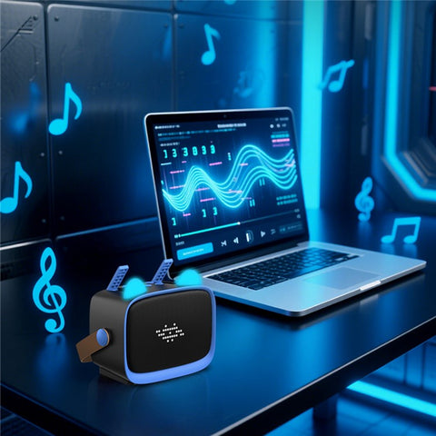 T99 Children Karaoke Speaker with Single Microphone Multi Light Modes Bluetooth-Compatible Audio System