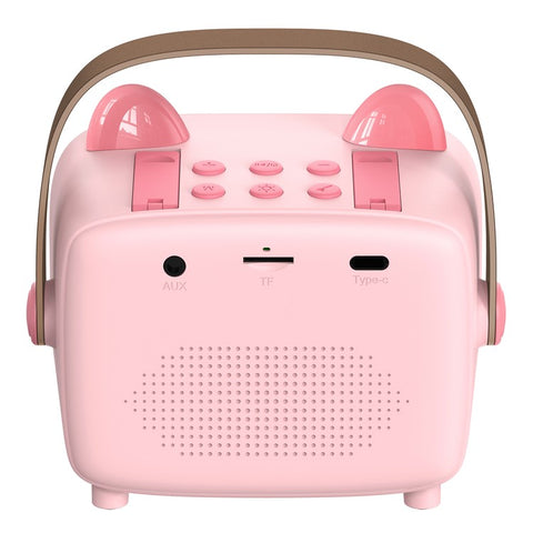 T99 Children Karaoke Speaker with Single Microphone Multi Light Modes Bluetooth-Compatible Audio System