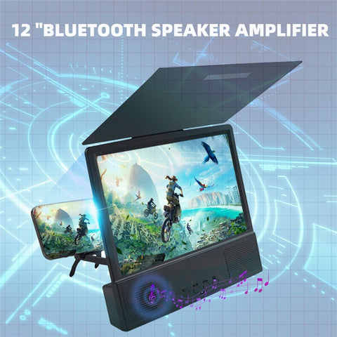 L12 12 inch Anti-blue Light HD Video Mobile Phone Screen Magnifier Amplifier with Bluetooth-compatible Speaker Phone Holder