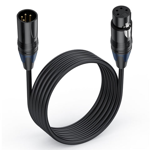 JUNSUNMAY 3m XLR Cable 4-Pin Male to Female Audio Adapter Extension Cord for Video Cameras / Stage Lights / Mixers