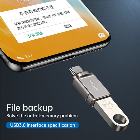 MCDODO OT-8730 USB-A 3.0 to Type-C Mini OTG Adapter