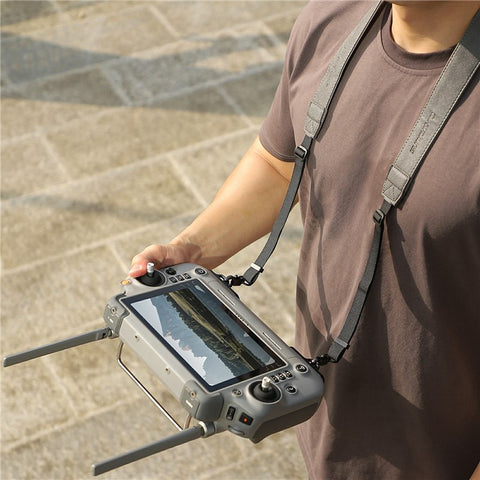 SUNNYLIFE GS998 For DJI RC Plus 2 / 1 Aluminum Alloy Hook + Adjustable Leather Lanyard