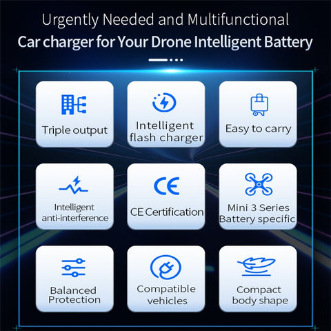 STARTRC 1124026 2-in-1 Car Charger for DJI Mini 4 Pro / Mini 3 / Mini 3 Pro Series Cigarette Lighter Charger