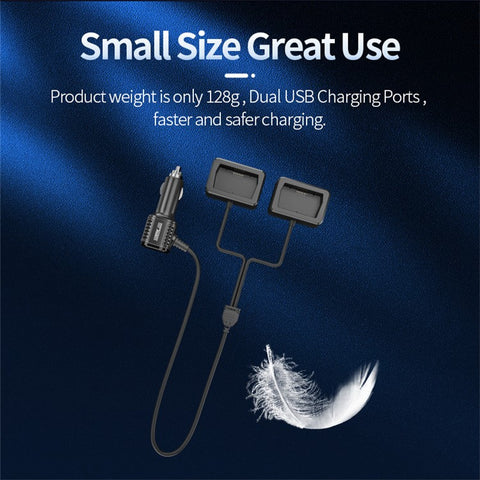 STARTRC 1124026 2-in-1 Car Charger for DJI Mini 4 Pro / Mini 3 / Mini 3 Pro Series Cigarette Lighter Charger