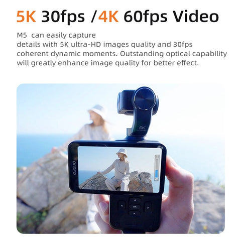 ORDRO M5 3 Axis Stabilizer Gimbal 3.5 Inch Rotating Screen Camcorder HD DV Travel Pocket Camera