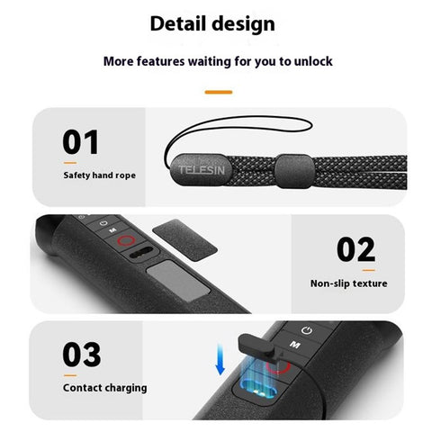 TELESIN S4-FHG-01-TGP For GoPro Hero 12 / 11 / 10 / 9 / 8 Buoyancy Rod Bluetooth-Compatible Underwater Remote Control