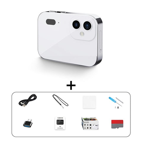 D6 3 Lens CCD Camera 4K Digital Camcorder Touchscreen Card Camera with 128GB Memory Card