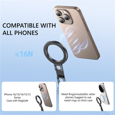VRIG MG-21 Dual-Sided Magnetic Foldable Phone Stand Aluminum Alloy Portable Desktop Bracket
