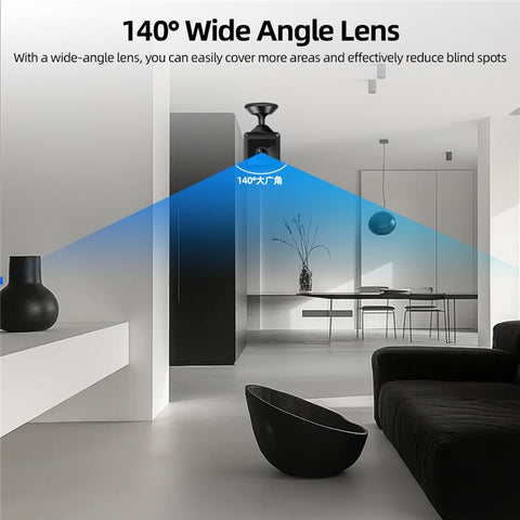 W02 1080P HD Security Camera 140 Degree Wide Angle Wireless Mini Surveillance Camera with 8GB TF Card
