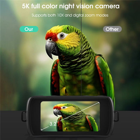 N016 5K HD Full Color Binocular Night Vision Camera 50mm Lens Support 800m Detection Range