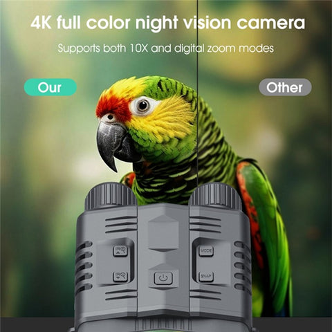 N003 Night Vision Goggles for Hunting, Full Color 4K HD Video WiFi Infrared Binoculars with 3.2 inch Screen