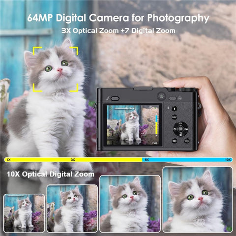 DC205X Dual Lens Camcorder High Definition Optical Zoom 5K Digital Camera Video Recorder