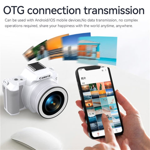 D11 Mini Digital Camera HD Video Recording DSLR Camera 48MP MAX with 64G Memory Card