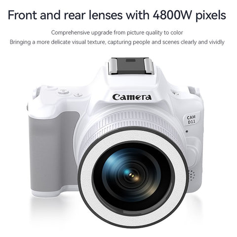 D11 Mini Digital Camera HD Video Recording DSLR Camera 48MP MAX with 64G Memory Card