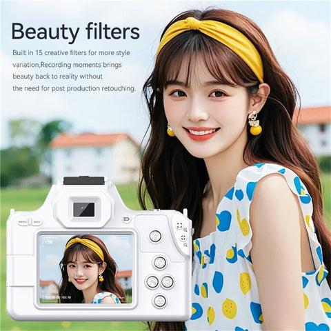 D11 Mini Digital Camera HD Video Recording DSLR Camera 48MP MAX with 64G Memory Card