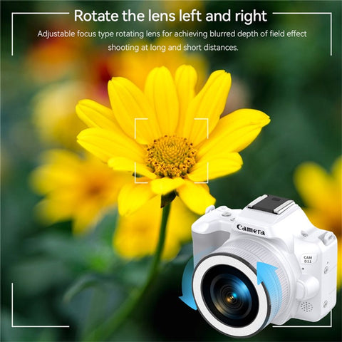 D11 Mini Digital Camera HD Video Recording DSLR Camera 48MP MAX with 64G Memory Card