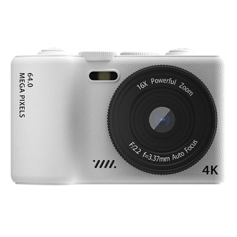 H8 3 Inch Flip Screen 48MP CCD Digital Camera 16X Digital Zoom 4K Video Recorder with 64G TF Card + Card Reader