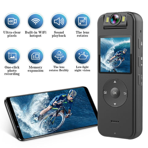 Z09 WiFi Outdoor Sports Cycling Video Recording Camera Rotatable Lens 4K HD Waterproof Camera