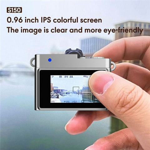 S150 Wearable Mini Camera 1080P HD Video 0.96 Inch IPS Display Necklace Pendant Retro Camera