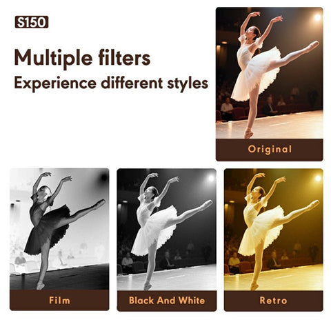 S150 Wearable Mini Camera 1080P HD Video 0.96 Inch IPS Display Necklace Pendant Retro Camera