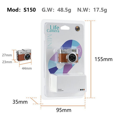 S150 Wearable Mini Camera 1080P HD Video 0.96 Inch IPS Display Necklace Pendant Retro Camera