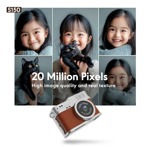 S150 Wearable Mini Camera 1080P HD Video 0.96 Inch IPS Display Necklace Pendant Retro Camera