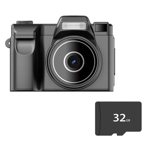 D7 0.96 Inch Screen Mini Digital Camera Built In Filters HD Photo Video Recording Retro Camera (with 32G TF Card)