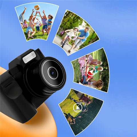 D7 0.96 Inch Screen Mini Digital Camera Built In Filters HD Photo Video Recording Retro Camera (with 32G TF Card)
