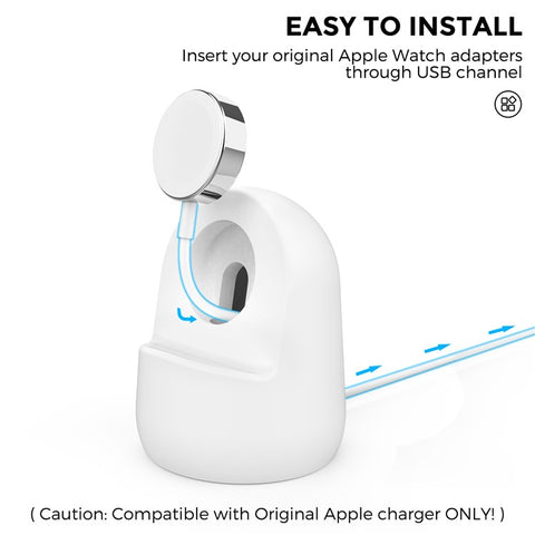 AHASTYLE PT195 For Apple Watch Ultra / Ultra 2 49mm Silicone Watch Charger Stand Desktop Holder