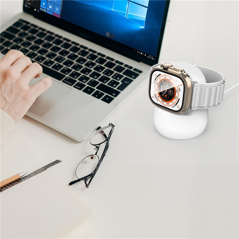 AHASTYLE PT195 For Apple Watch Ultra / Ultra 2 49mm Silicone Watch Charger Stand Desktop Holder