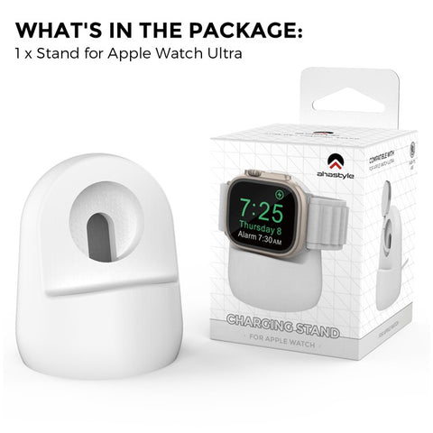 AHASTYLE PT195 For Apple Watch Ultra / Ultra 2 49mm Silicone Watch Charger Stand Desktop Holder