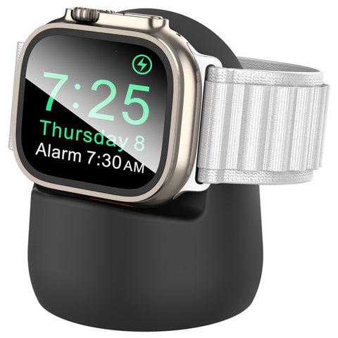 AHASTYLE PT195 For Apple Watch Ultra / Ultra 2 49mm Silicone Watch Charger Stand Desktop Holder