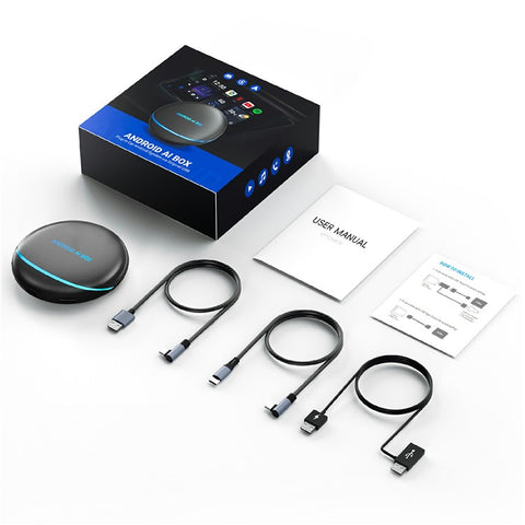 PCS47 Wired to Wireless Android 12 Carplay Adapter 2.4G / 5G Dual Band Car Android Auto AI Box
