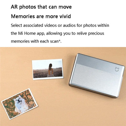 XIAOMI MIJIA 1S Pocket Photo Printer Wireless Inkless Mini Bluetooth-compatible Thermal Printer
