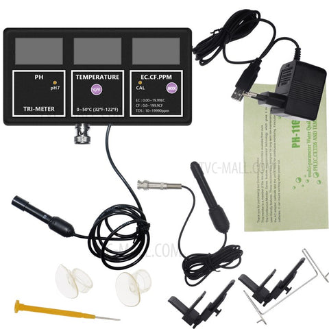 PH-116 5 in 1 Water Quality Multi-Parameter PH EC CF TDS Temperature Test Meter with Backlight