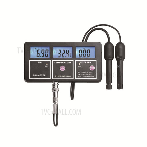 PH-116 5 in 1 Water Quality Multi-Parameter PH EC CF TDS Temperature Test Meter with Backlight