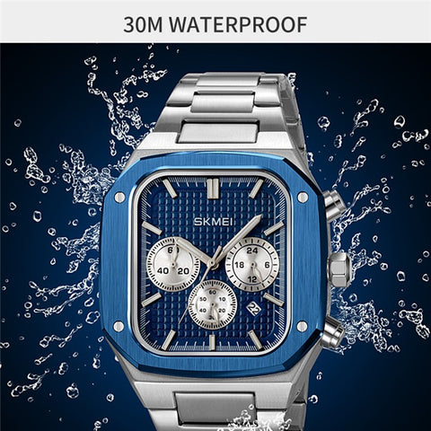 SKMEI 2201 Stylish Men Business Quartz Watch Square Luminous Wrist Watch