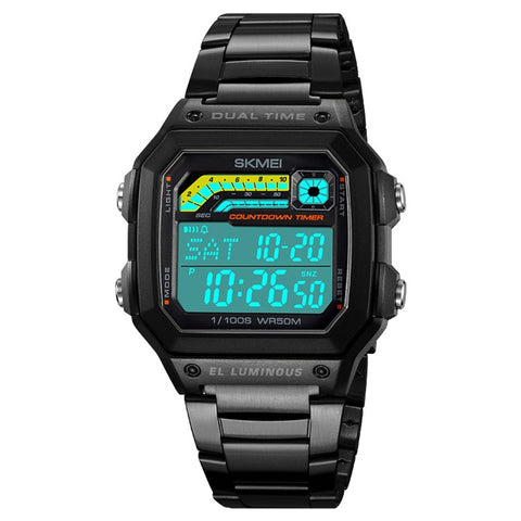SKMEI 2307 Square Digital Watch Luminous Outdoor Sports Electronic Watch