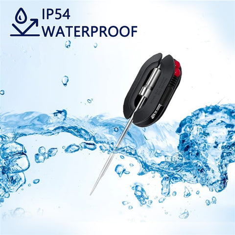 AT-02 Bluetooth-compatible BBQ Meat Thermometer Wireless Digital Grill Thermometer with LCD Display (No FDA, BPA Free)