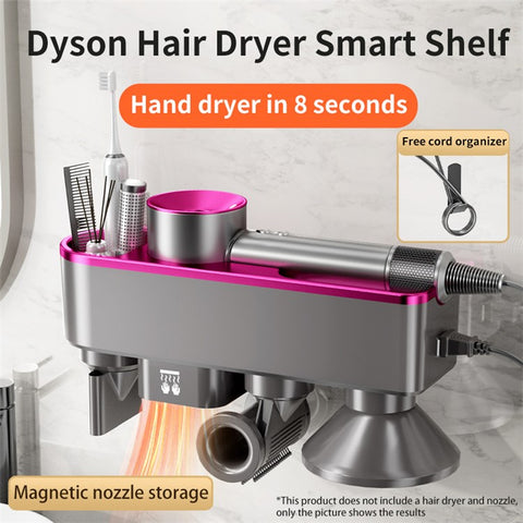 Hair Dryer Holder Wall Mount Stand Blower Hanger Storage Shelf Smart Hand Dryer