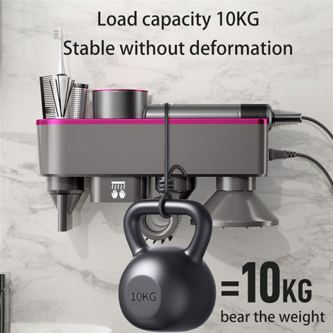 Hair Dryer Holder Wall Mount Stand Blower Hanger Storage Shelf Smart Hand Dryer