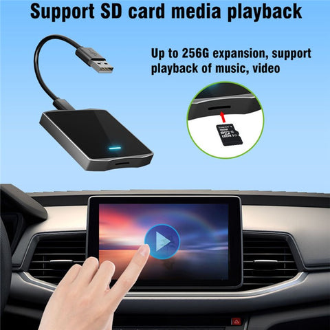 FB1 Wireless Android Auto Box Auto Connection Bluetooth-compatible / Wifi CarPlay Adapter for Wired Car Systems , 2 + 16GB
