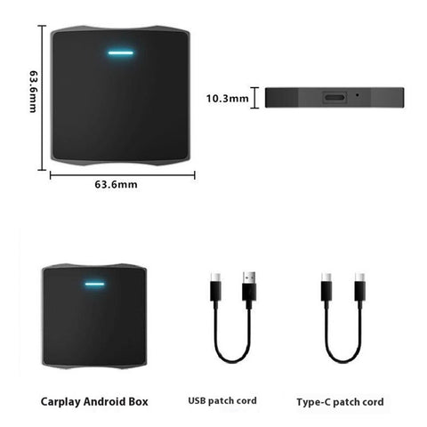 FB1 Wireless Android Auto Box Auto Connection Bluetooth-compatible / Wifi CarPlay Adapter for Wired Car Systems , 2 + 16GB